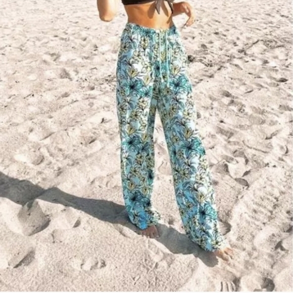 Beach Riot Other - Beach Riot Swim Coverup Pants Floral Print Large